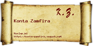 Konta Zamfira névjegykártya